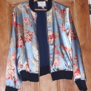 Forever 21 floral bomber Jacket